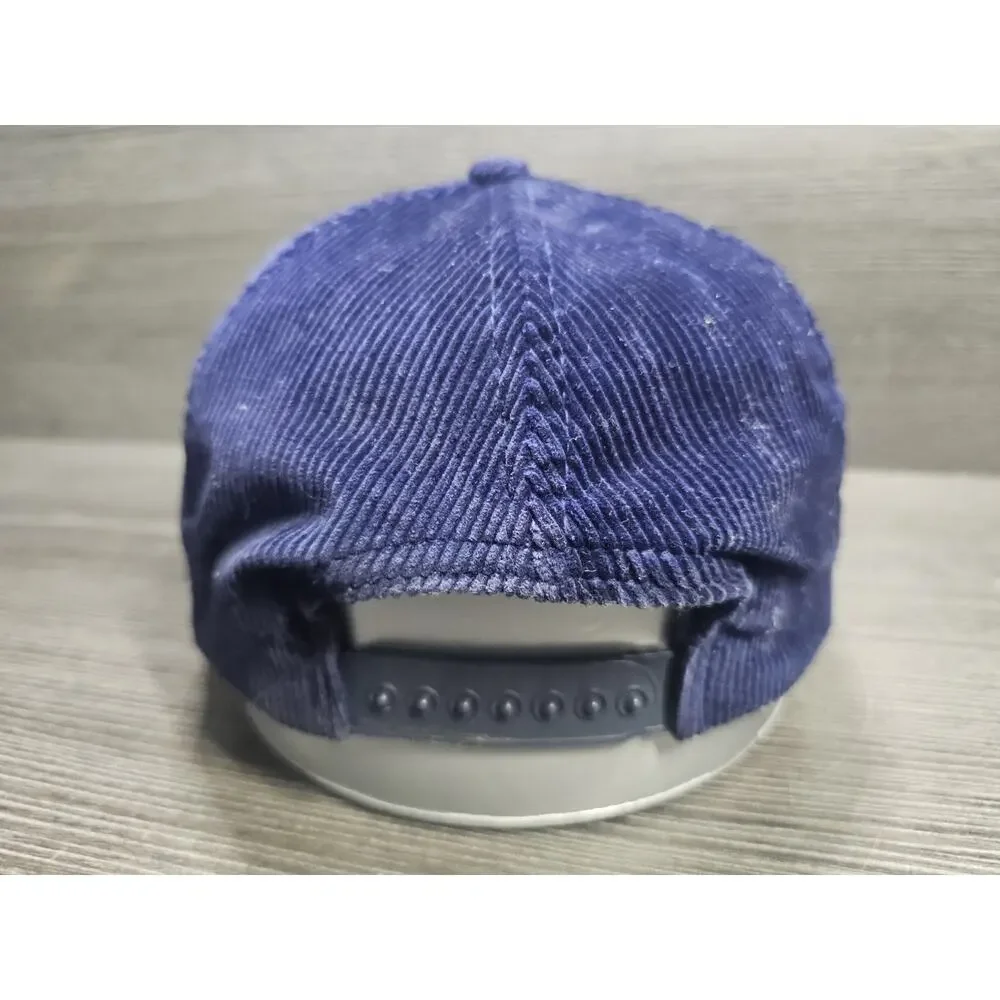 Vintage Chicago Bears Navy Blue Corduroy Shell Hat Snapback Adjustable NFL Dad